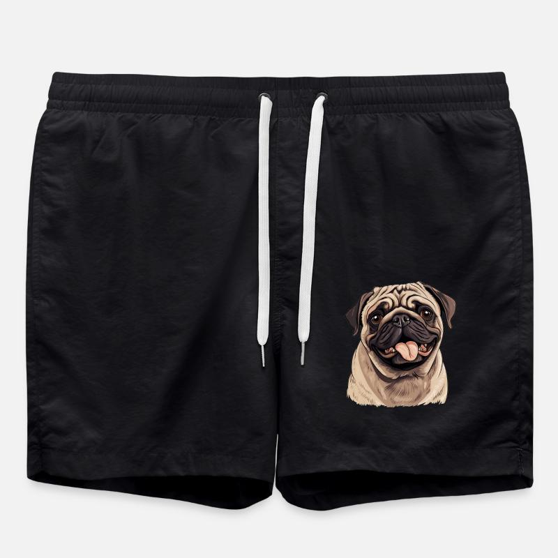 Pug - Swim Trunks - black