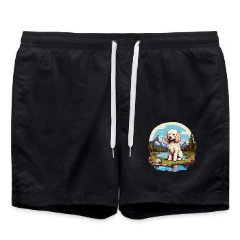 Caniche - Short de bain - noir - Devant - AI Model Male 185 light (185cm)
