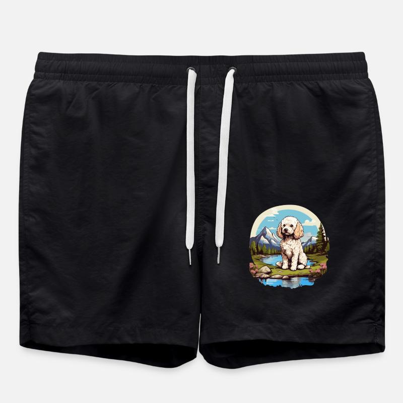 Poodle - Swim Trunks - black