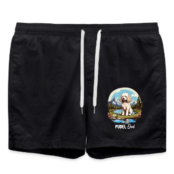 Caniche - Short de bain - noir - Devant - AI Model Male 185 light (185cm)