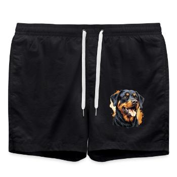 Rottweiler - Short de bain - noir - Devant - AI Model Male 185 light (185cm)