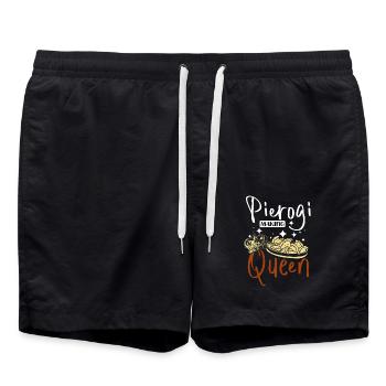 Pierogi making queen - Swim Trunks - black - Front - AI Model Male 185 light (185cm)
