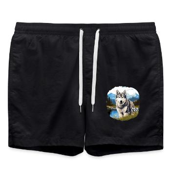 Husky - Badeshorts - Schwarz - Vorne - AI Model Male 185 light (185cm)