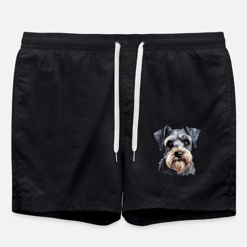 Schnauzer - Swim Trunks - black