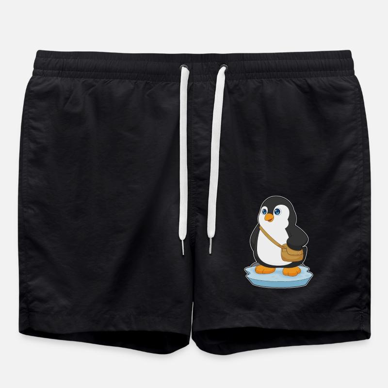 Penguin Shoulder Bag - Swim Trunks - black