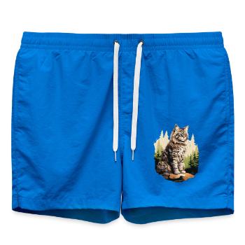Norwegian Forest Cat - Badeshorts - Cobalt blue - Vorne