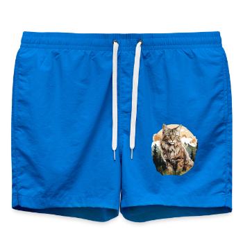 Norwegian Forest Cat - Badeshorts - Cobalt blue - Vorne