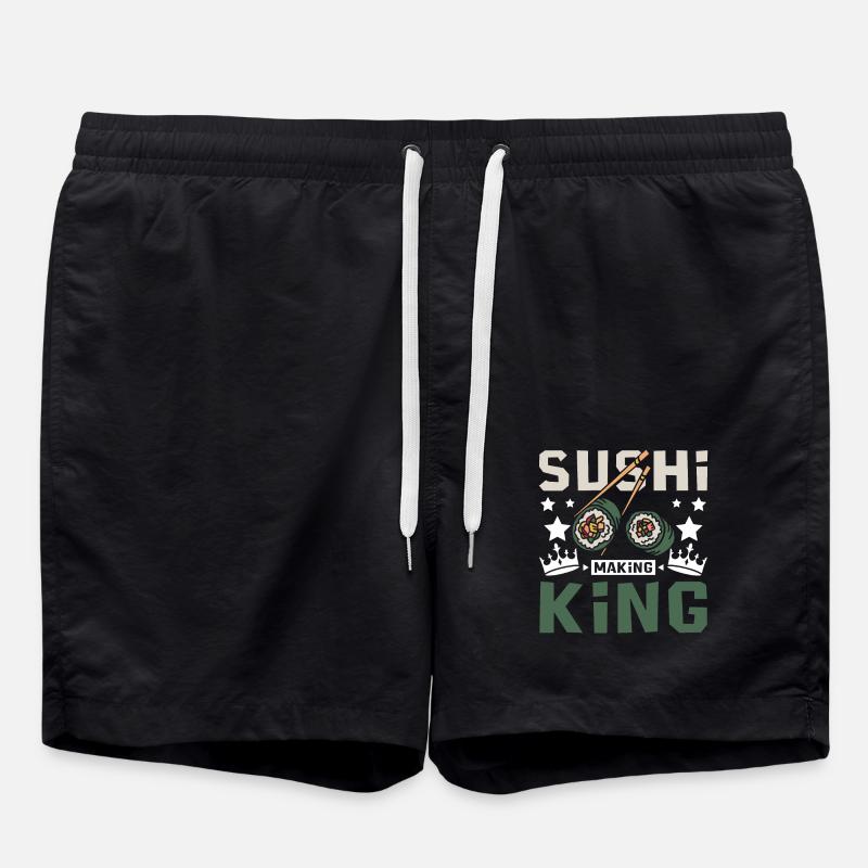 Sushi making king - Swim Trunks - black
