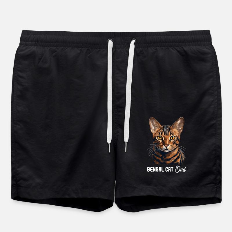 Chat du Bengale - Short de bain - noir
