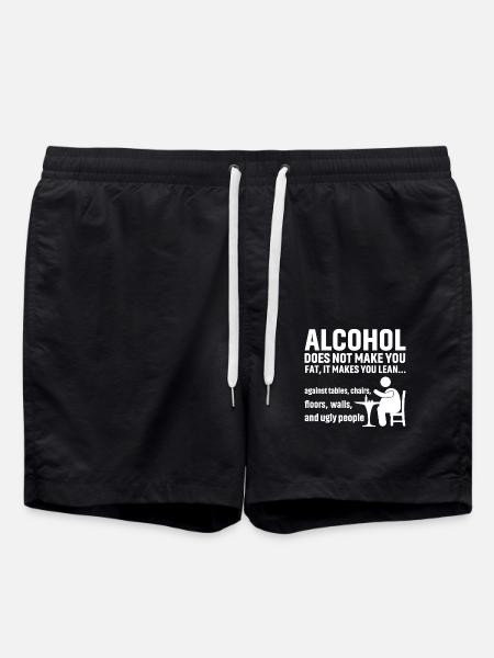 L’alcool ne fait pas grossir - Short de bain - noir