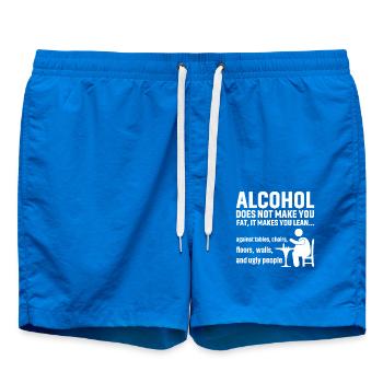 Alcohol does not make you fat - Badeshorts - Cobalt blue - Vorne