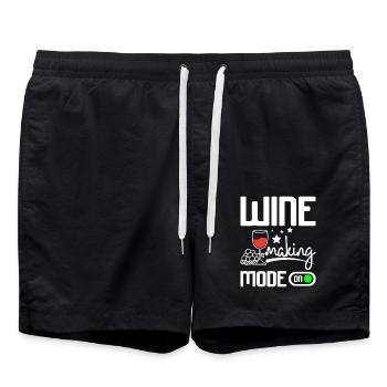 Wine making mode on - Badeshorts - Schwarz - Vorne - AI Model Male 185 light (185cm)