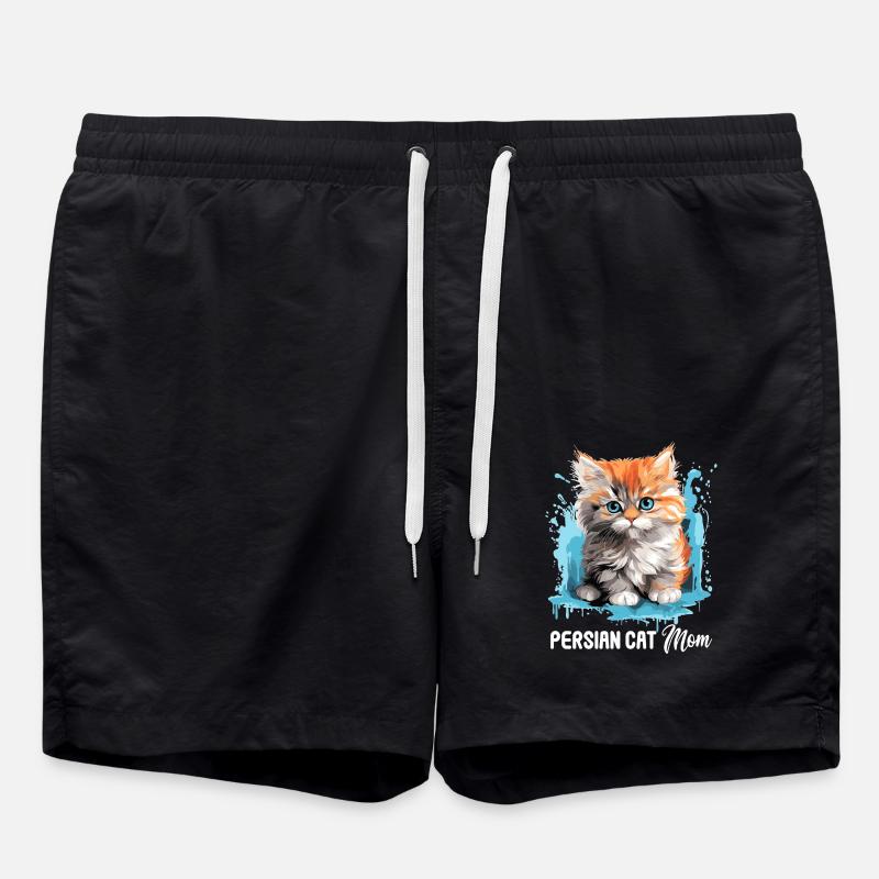 Chat persan Perser Katze - Short de bain - noir