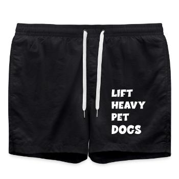 Soulever des chiens de compagnie lourds - Short de bain - noir - Devant - AI Model Male 185 light (185cm)