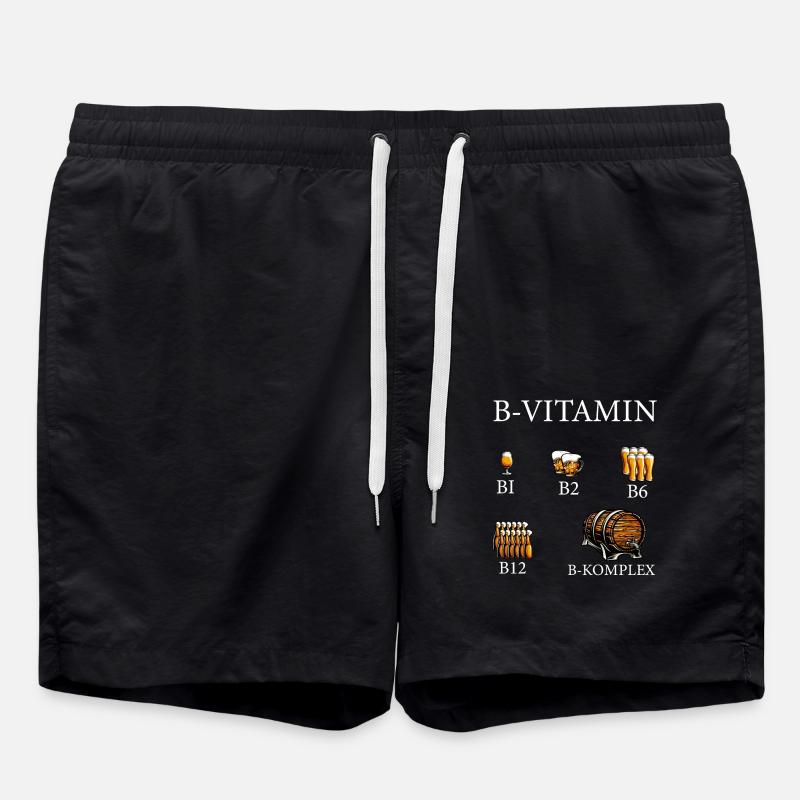 B-Vitamin Beer Alcohol - Swim Trunks - black