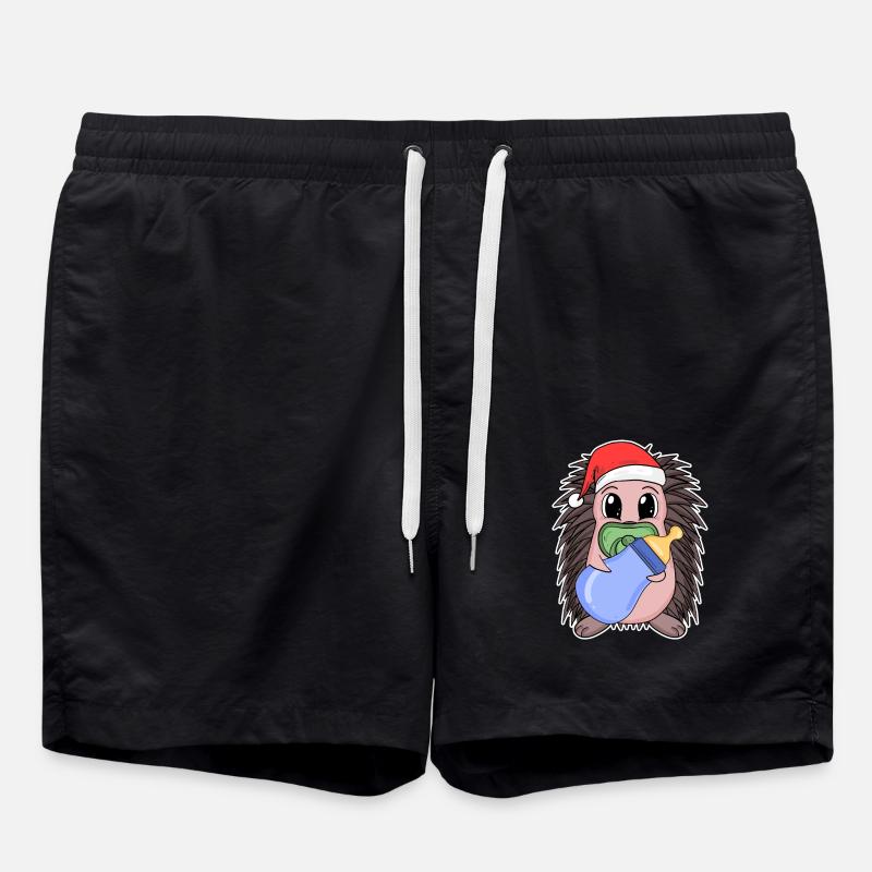 Hérisson bébé Noël - Short de bain - noir