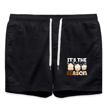 C’est la saison du lait de poule - Short de bain - noir - Devant - AI Model Male 185 light (185cm)