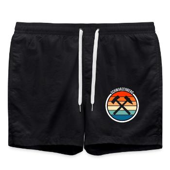 Schwarzenberg Symbol Design - Badeshorts - Schwarz - Vorne - AI Model Male 185 light (185cm)