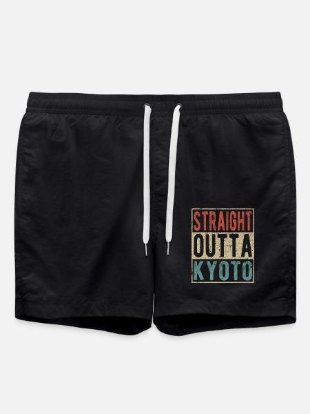 Straight outta Kyoto - Swim Trunks - black
