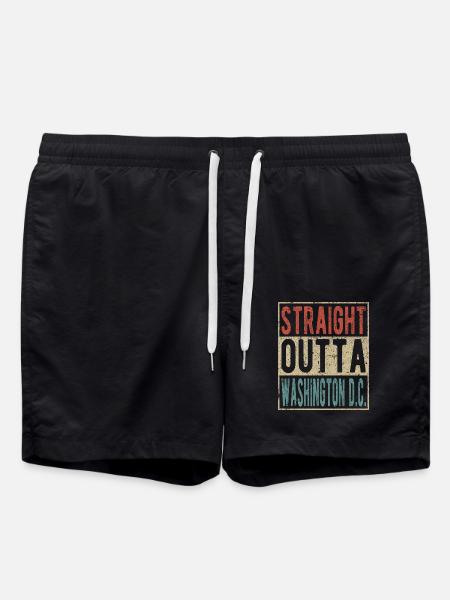 Straight outta Washington D.c. - Swim Trunks - black