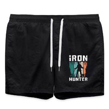 Dirty Fishing Iron Hunter - Swim Trunks - black - Front - AI Model Male 185 light (185cm)