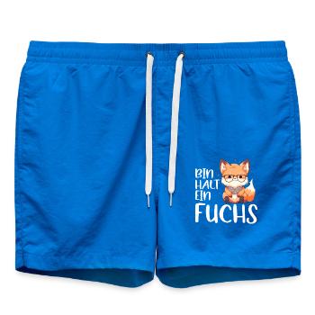 Lustiger Fuchs Spruch Füchse Bin halt ein Fuchs - Badeshorts - Cobalt blue - Vorne