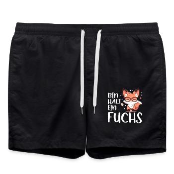 Lustiger Fuchs Spruch Füchse Bin halt ein Fuchs - Badeshorts - Schwarz - Vorne - AI Model Male 185 light (185cm)