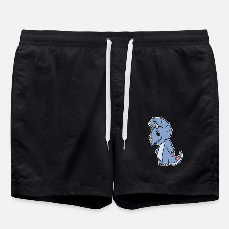 Dinosaur Dino - Swim Trunks - black