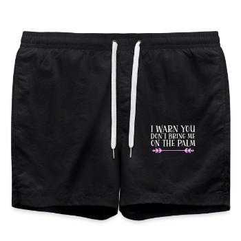 Je vous préviens ne m’amenez pas sur la paume Denglish - Short de bain - noir - Devant - AI Model Male 185 light (185cm)