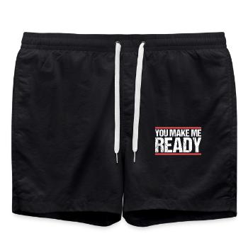 Tu me prépares Denglish - Short de bain - noir - Devant - AI Model Male 185 light (185cm)