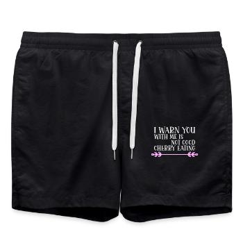 avec moi n’est pas bon manger des cerises Denglisch - Short de bain - noir - Devant - AI Model Male 185 light (185cm)