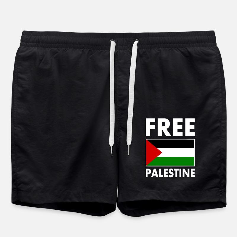 Free palestine - Swim Trunks - black