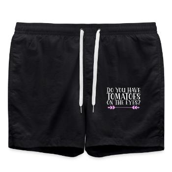 Avez-vous des tomates sur les yeux ? Danglais - Short de bain - noir - Devant - AI Model Male 185 light (185cm)