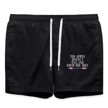 La pomme ne tombe pas loin de l’arbre Denglisch - Short de bain - noir - Devant - AI Model Male 185 light (185cm)