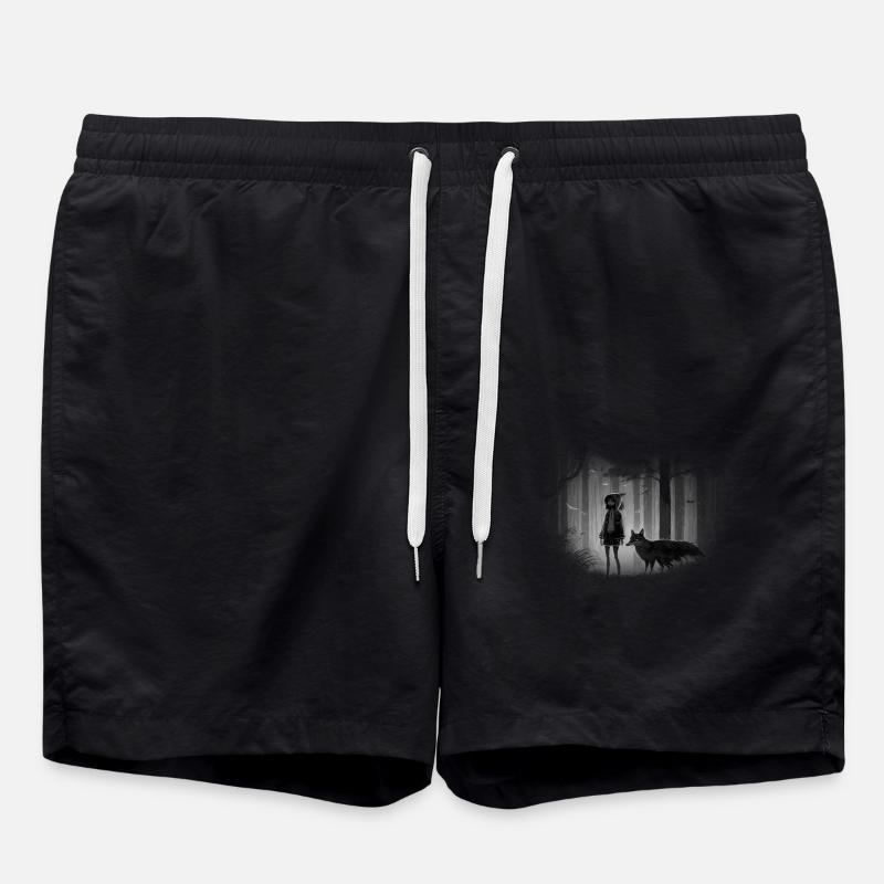Wolf - Badeshorts - Schwarz
