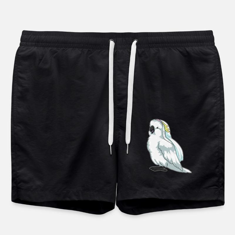 Parrot Bridal Veil Wedding - Swim Trunks - black