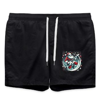 Guitariste Père Noël Guitariste - Short de bain - noir - Devant - AI Model Male 185 light (185cm)