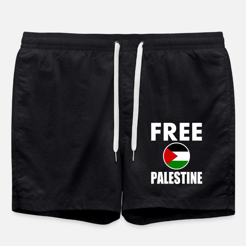 Free palestine - Swim Trunks - black
