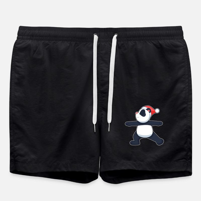 Yoga de Noël Panda - Short de bain - noir