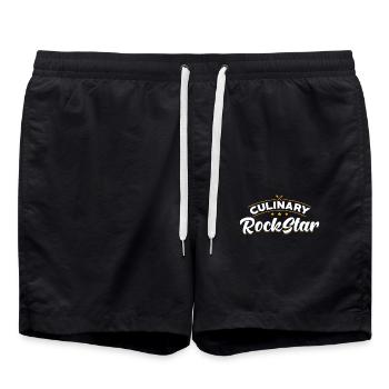 Chefkoch Kochen Kochen - Badeshorts - Schwarz - Vorne - AI Model Male 185 light (185cm)