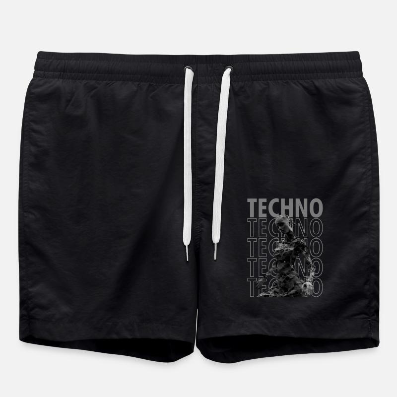 techno girl - Badeshorts - Schwarz