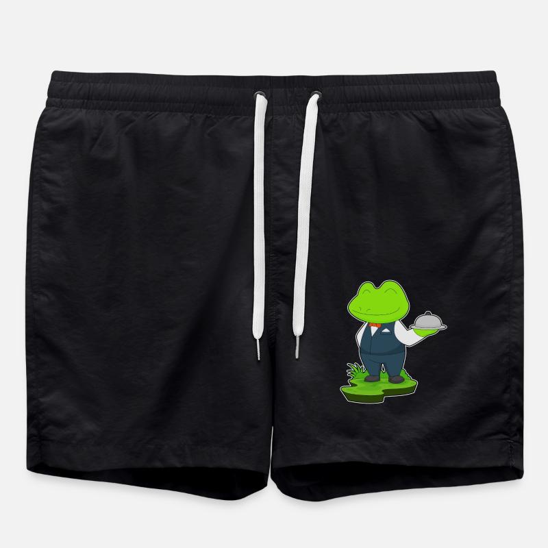 Plateau de serveur grenouille - Short de bain - noir