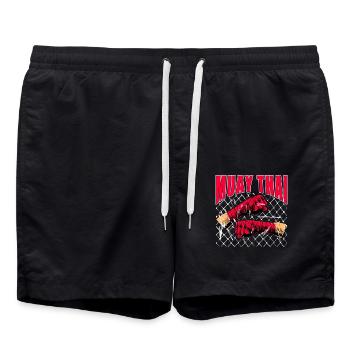 Muay Thaï - Short de bain - noir - Devant - AI Model Male 185 light (185cm)
