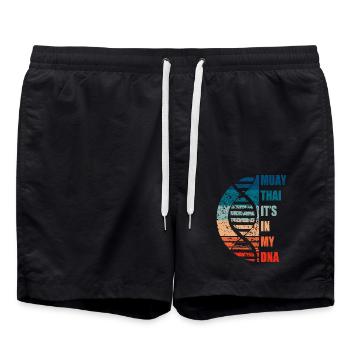 Muay Thai c’est dans mon ADN - Short de bain - noir - Devant - AI Model Male 185 light (185cm)
