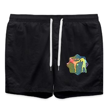 Muay Thaï - Short de bain - noir - Devant - AI Model Male 185 light (185cm)