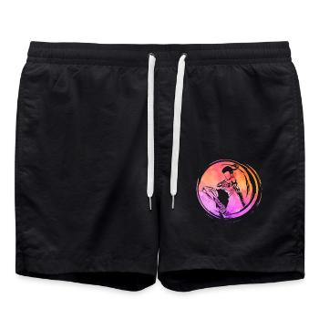 Muay Thai - Swim Trunks - black - Front - AI Model Male 185 light (185cm)