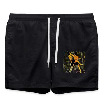 Muay Thai - Swim Trunks - black - Front - AI Model Male 185 light (185cm)