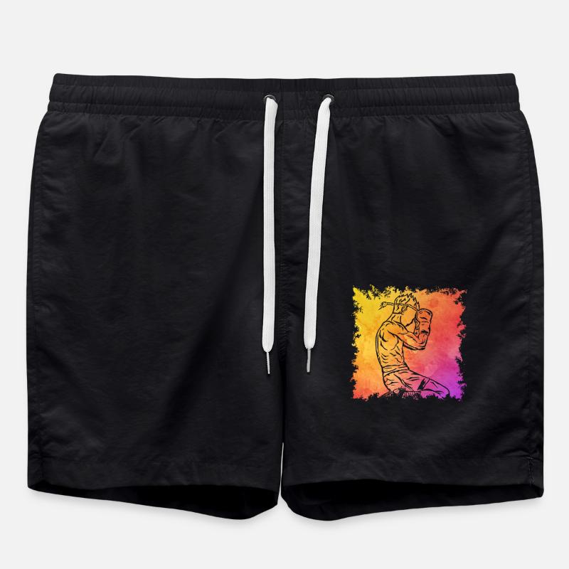Muay Thai - Badeshorts - Schwarz