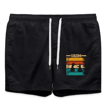 Aikido Papa - Badeshorts - Schwarz - Vorne - AI Model Male 185 light (185cm)