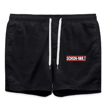 Sachsen Anhalter Sachsen Anhalterin Sachsen Anhalt - Badeshorts - Schwarz - Vorne - AI Model Male 185 light (185cm)